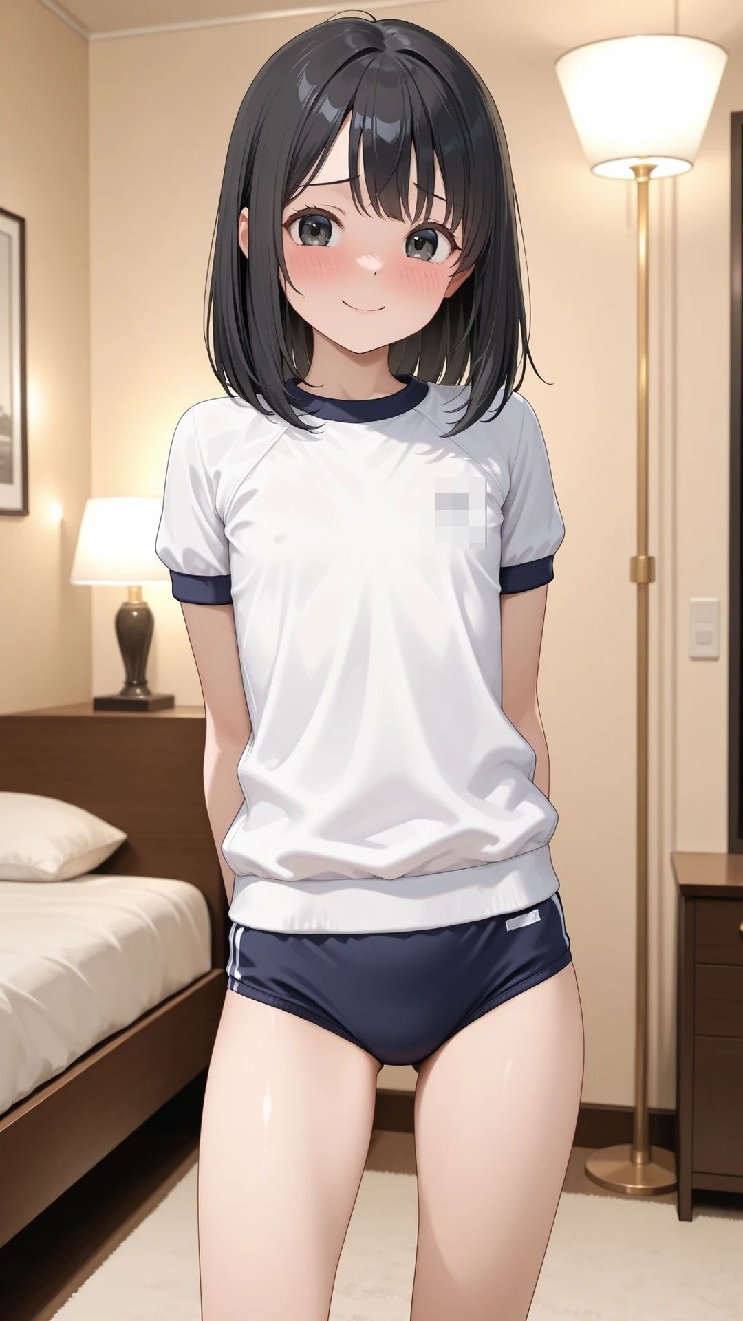 貧乳黒髪美少女とラブホテルでブルマエッチ サンプル画像 2