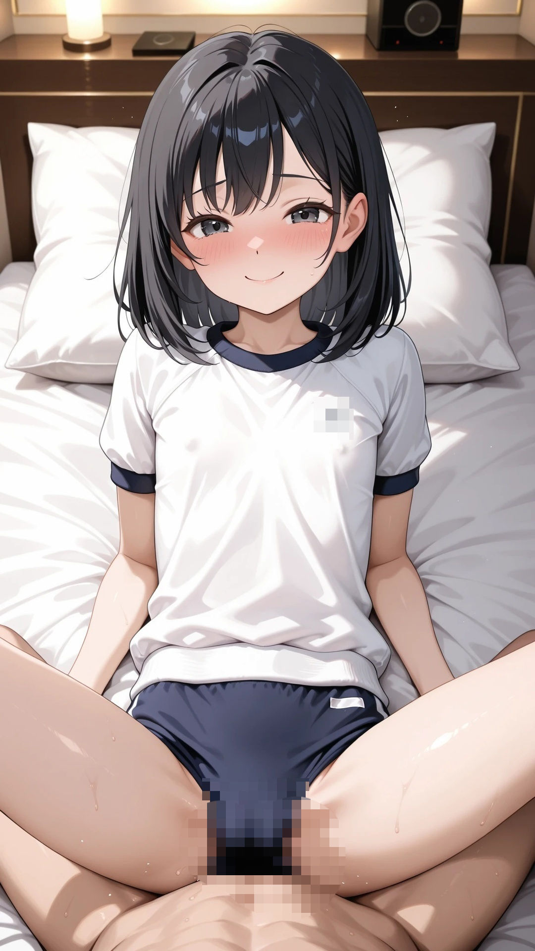 貧乳黒髪美少女とラブホテルでブルマエッチ サンプル画像 6