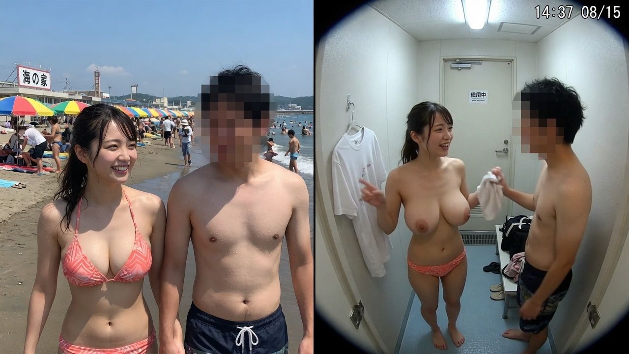 【美女189人!!】かわいいビキニ美女の海の家のシャワー室を盗撮!!水着美女のおっぱいが見れちゃった・・・私服姿がゲットできた子も!! 画像7