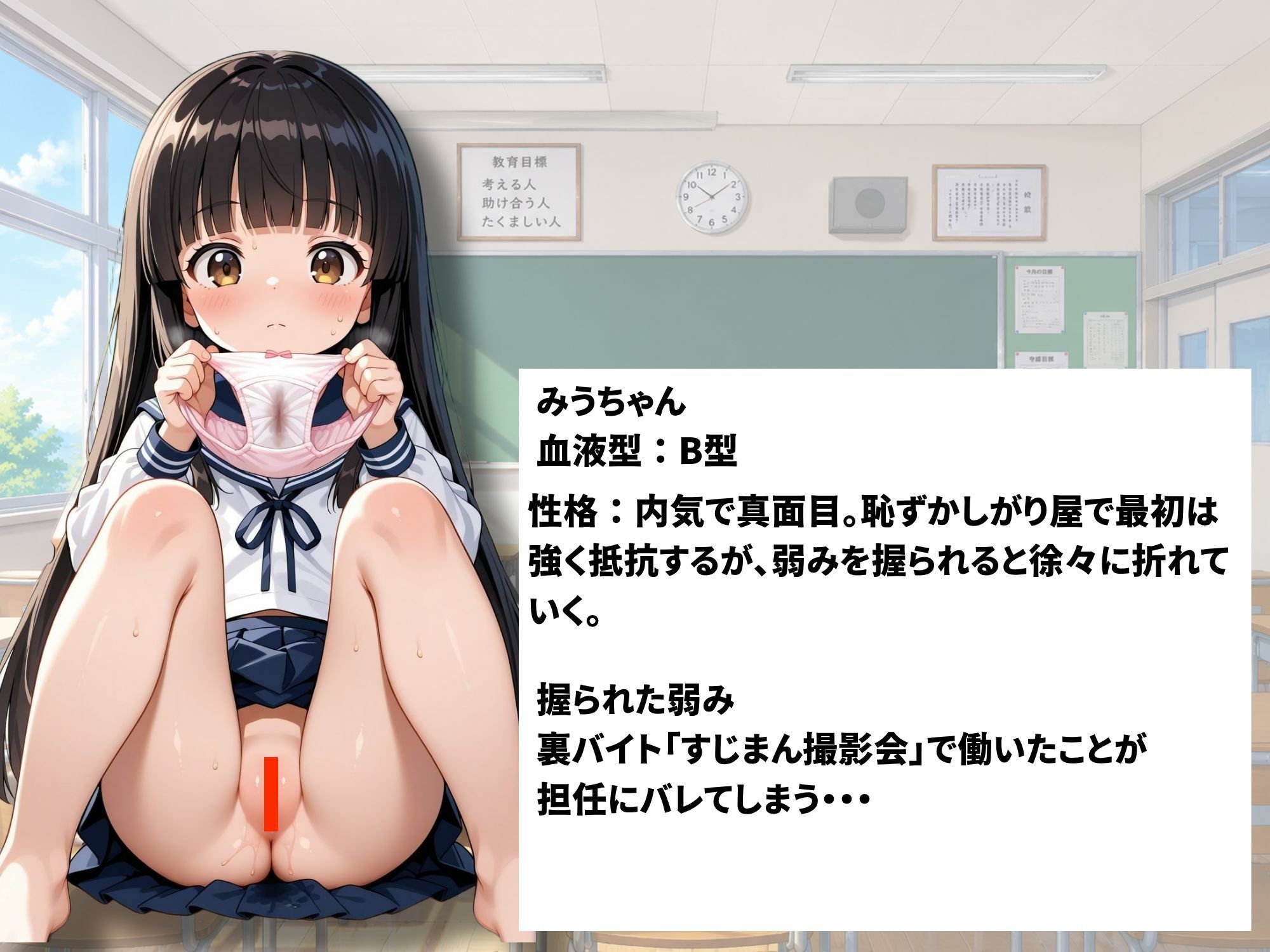 脱ぎたてパンツと弱みを握られた日替わりすじまんvol.2～みうちゃん～1