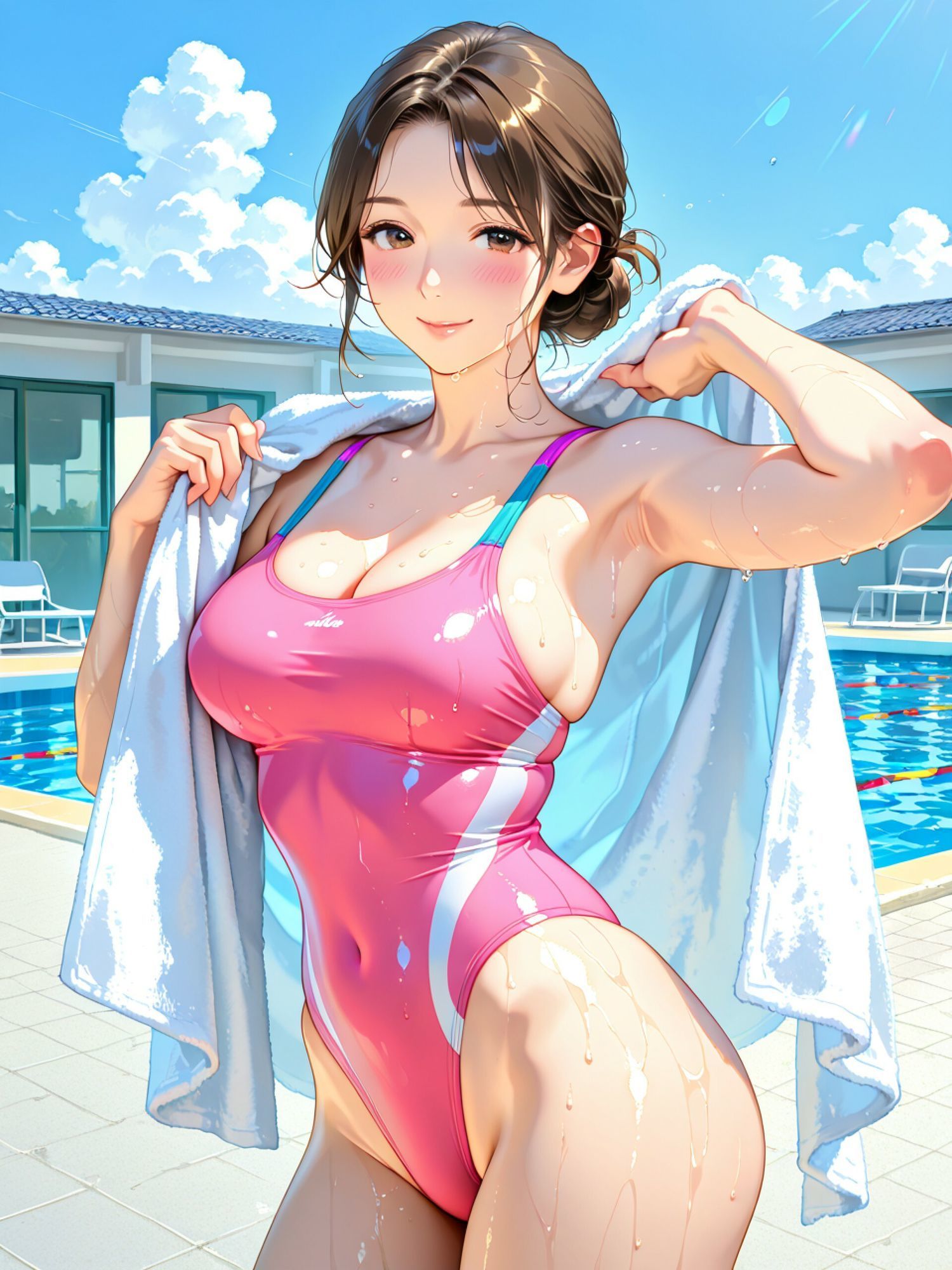 競泳水着の人妻3 サンプル1