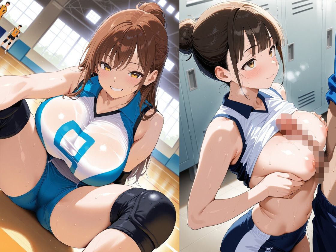 ●ンポ大好きバレー部員ちゃんの部活後汗だくご奉仕 画像1