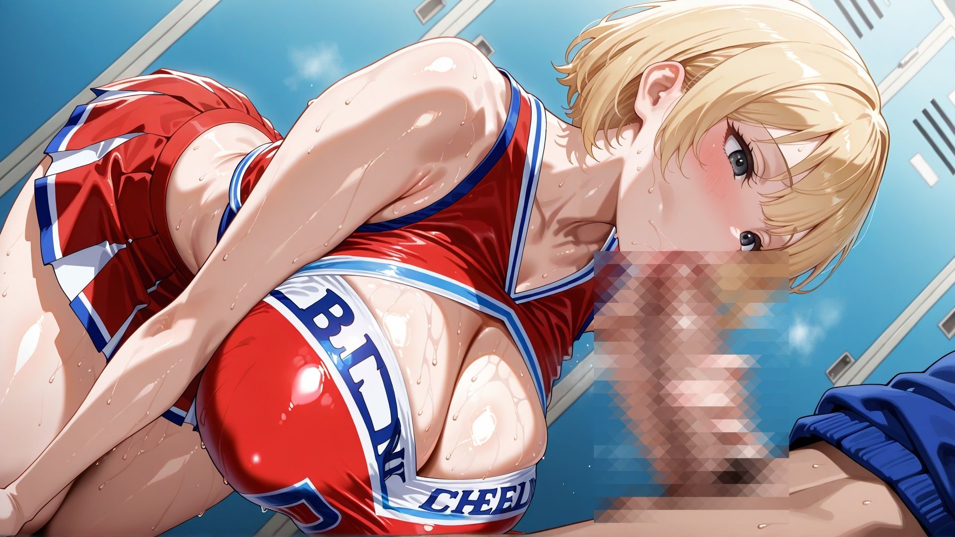 【120FPS】爆乳チアガールJKに練習後に呼び出され汗だくラブラブセックス
