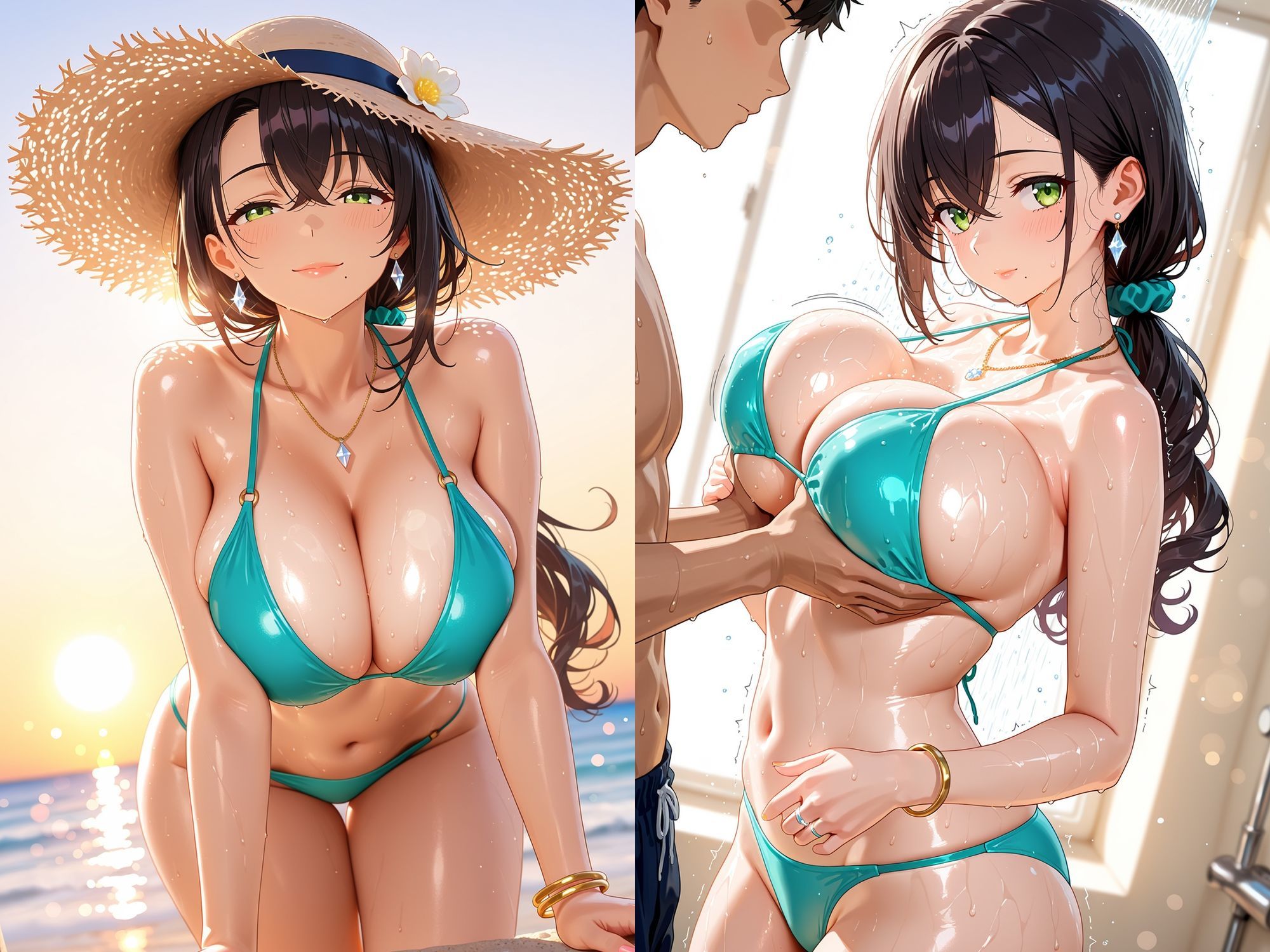 爆乳人妻は海で逝く 画像3