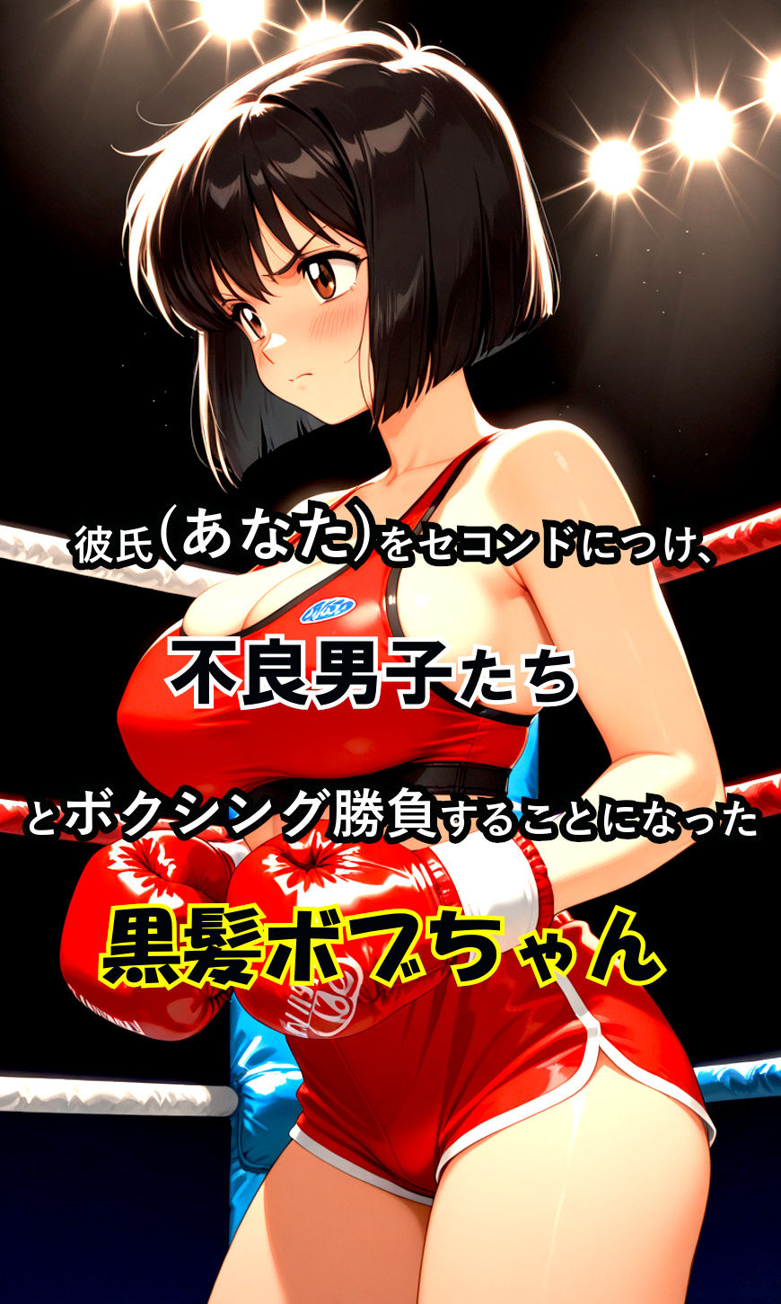 黒髪ボブちゃんVS!〜不良男子とボクシング対決!リングに鳴り響く、屈辱の絶叫!!〜 画像1
