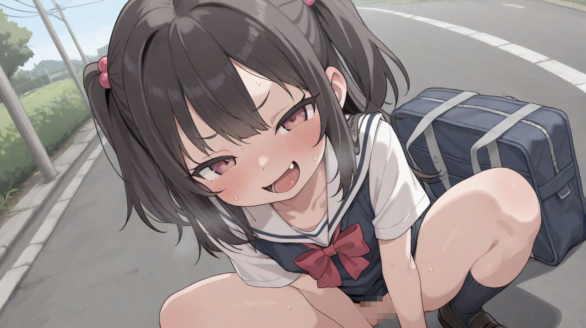 サンプル-汗ばむ夏のクールビズ！【下半身露出・お尻フェチ】 - サンプル画像