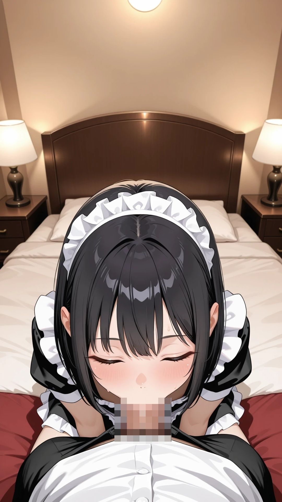 貧乳黒髪メイド美少女とラブホでエッチ_7