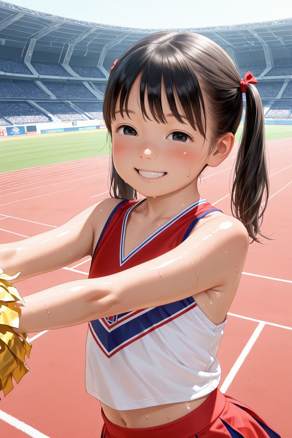 キモオヤジはスタジアムで踊るちっぱいチアガールを狙い種付けする_2