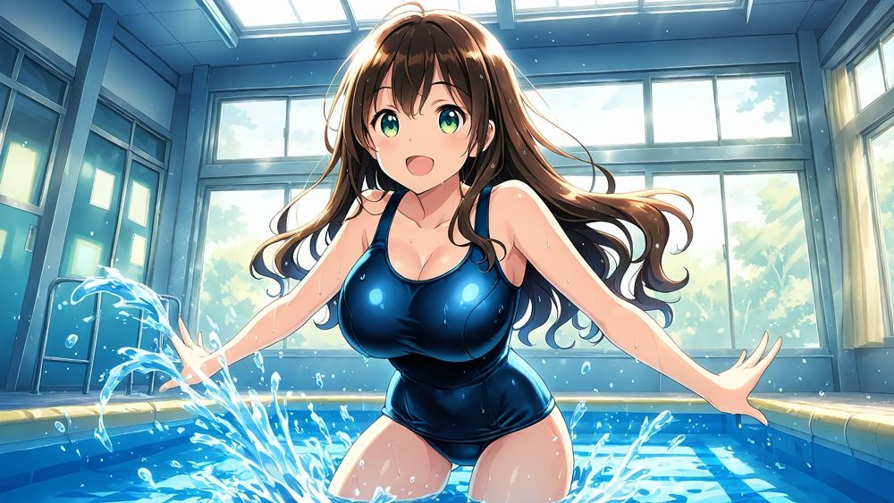 爆乳スク水姉妹が顧問教師と淫らな特別トレーニング【4K】 画像5