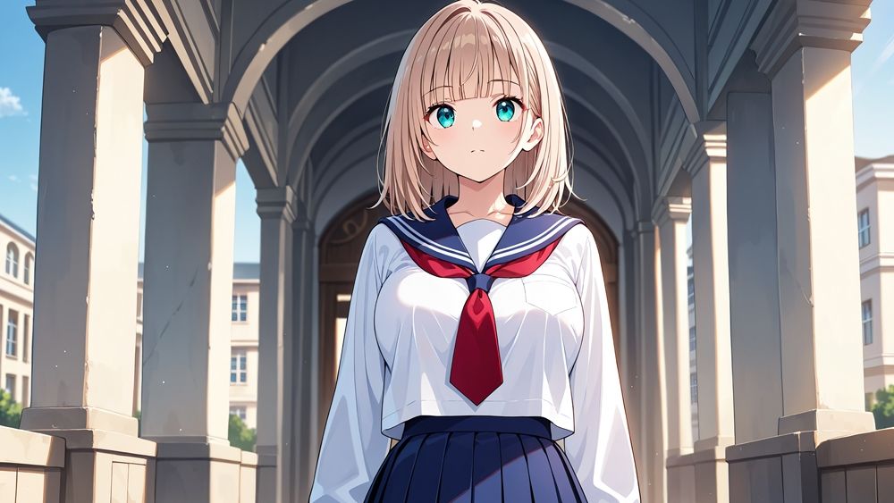【4K】真っ白スク水の爆乳姉妹が水泳コーチに蕩かされて孕ませ交尾 画像2