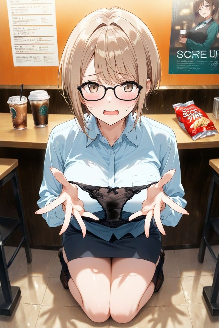 200枚＋PDF】清楚系メガネ女子大生の秘められた決壊 ── 柔らかな茶髪に広がる絶望のシミ ── お漏らし＆シミ付きパンツ特化集 画像1