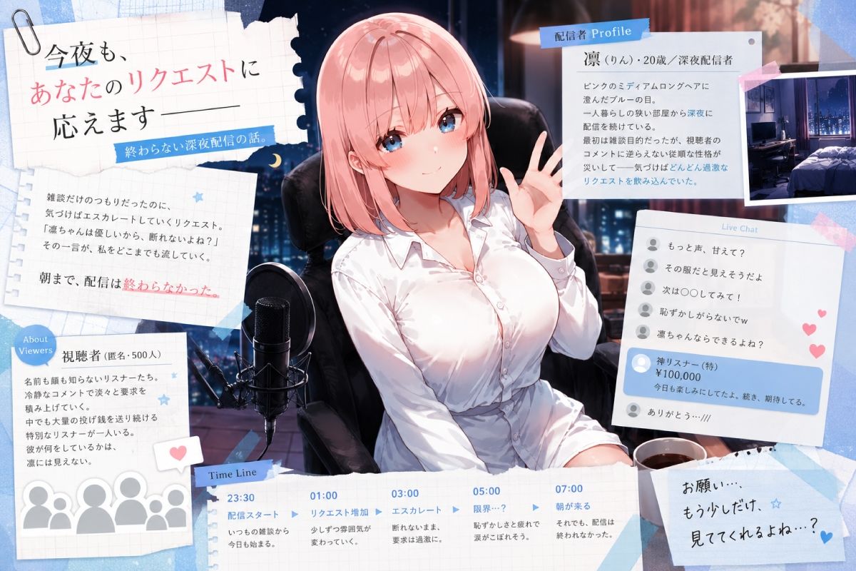 気づいたら、溶けていた――視聴者500人に見つめられた女の子の深夜配信記録 画像1