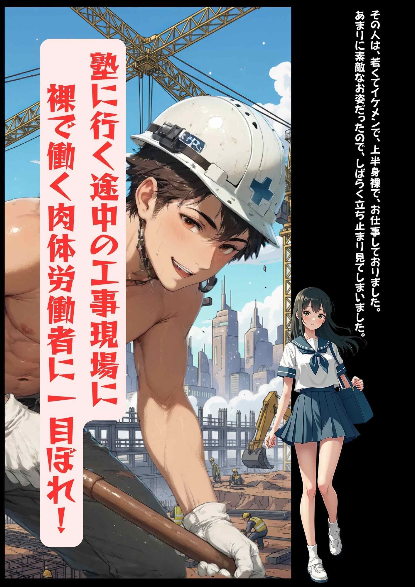 変態プチ小説  女学生は肉体労働者がお好き 画像1