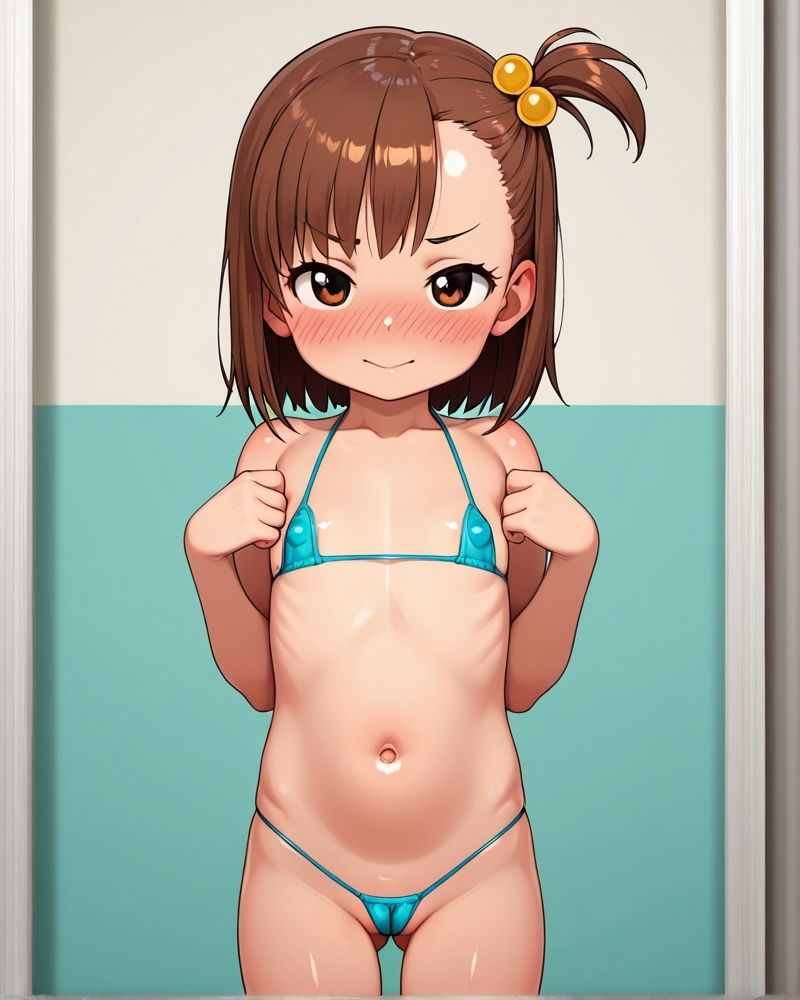 〇さな純真を穢す極小水着 〜罪悪感あふれる密着背徳〜 サンプル画像 8