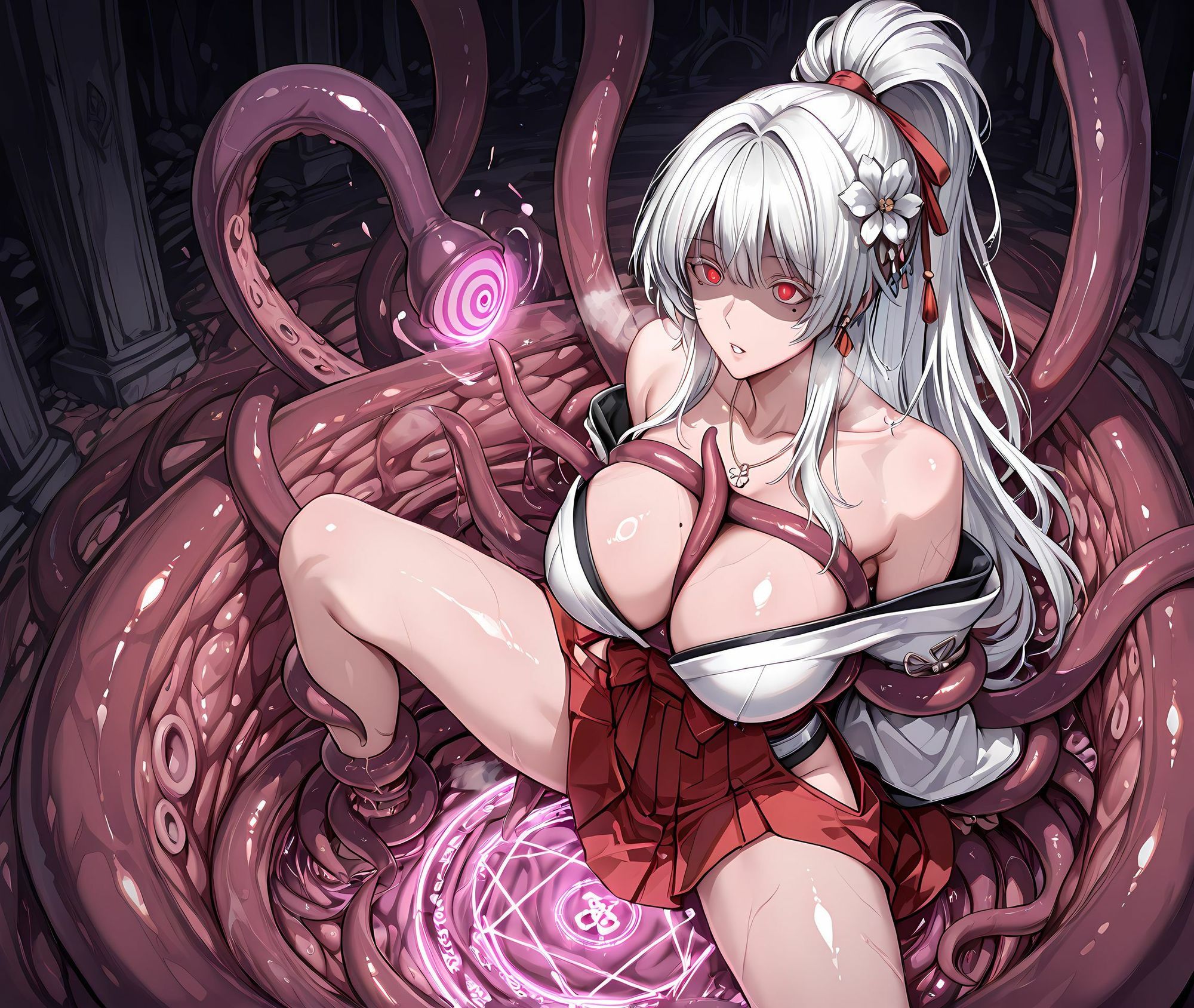 ヒユキ触手拘束洗脳・悪堕ち淫魔化搾精 画像4