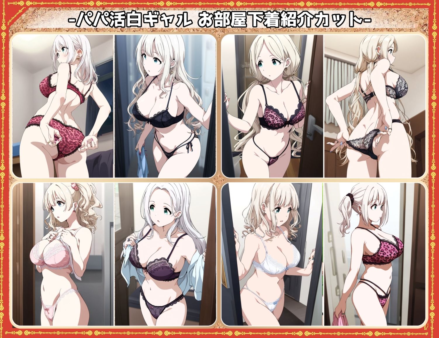 盗撮＆半脱ぎフェチ特化 2020年代アニメ作画特集 観察されるパパ活白ギャル少女たち その1 -500枚を撮影- サンプル6