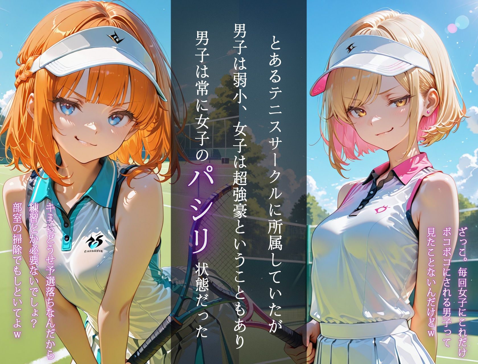 テニス部のドSな先輩に敗北してお仕置き搾精された話 サンプル1