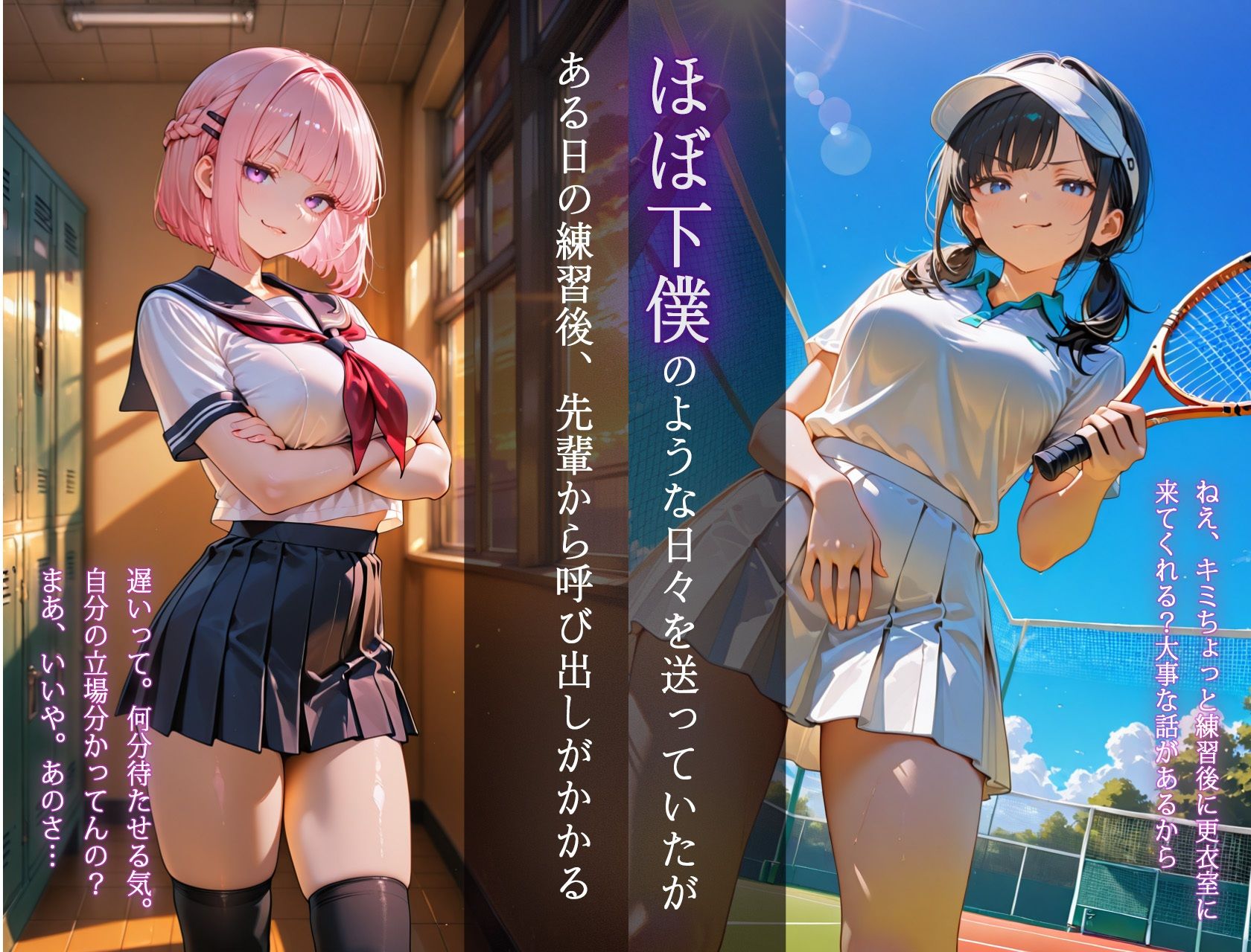 テニス部のドSな先輩に敗北してお仕置き搾精された話 サンプル2