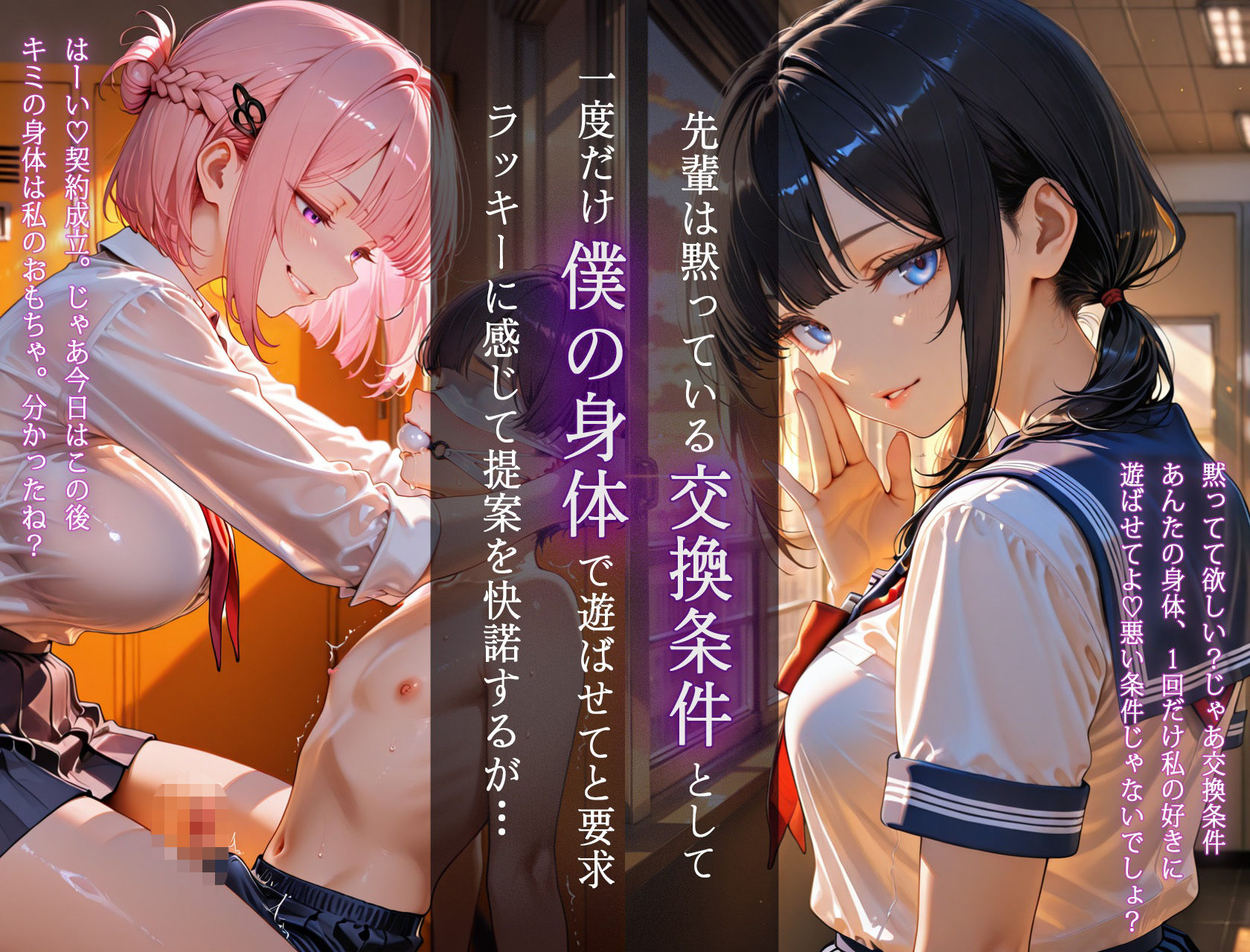テニス部のドSな先輩に敗北してお仕置き搾精された話 サンプル4