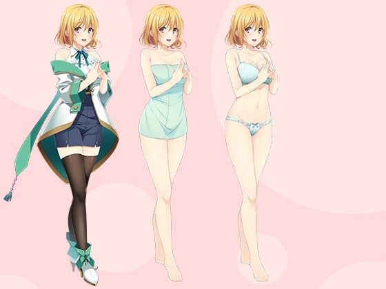 【立ち絵素材】金髪ショートの魔法使い少女 フルセットPSDパック 画像2