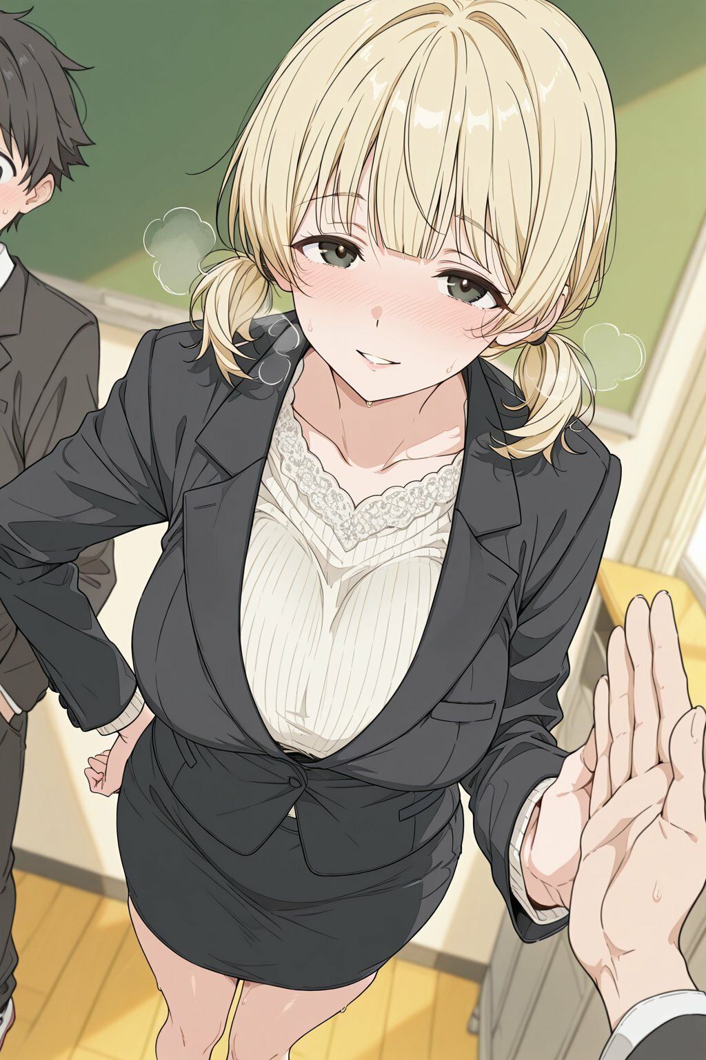 サンプル-金髪ツインテール教育実習生とめちゃくちゃ中出しセックスした - サンプル画像