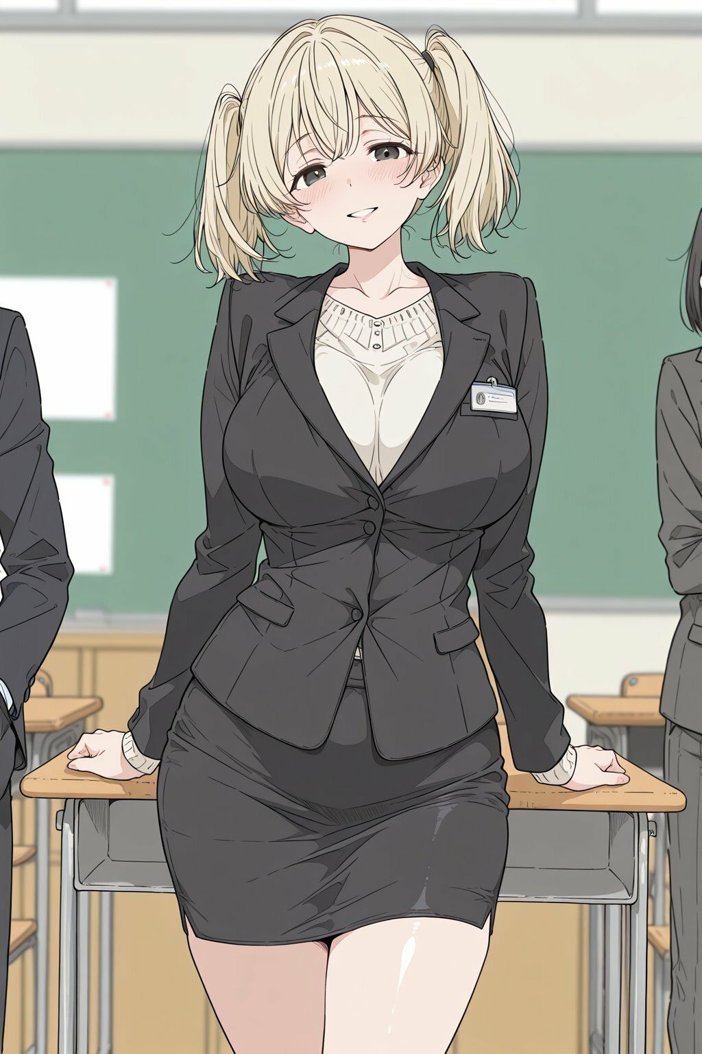 サンプル-金髪ツインテール教育実習生とめちゃくちゃ中出しセックスした - サンプル画像
