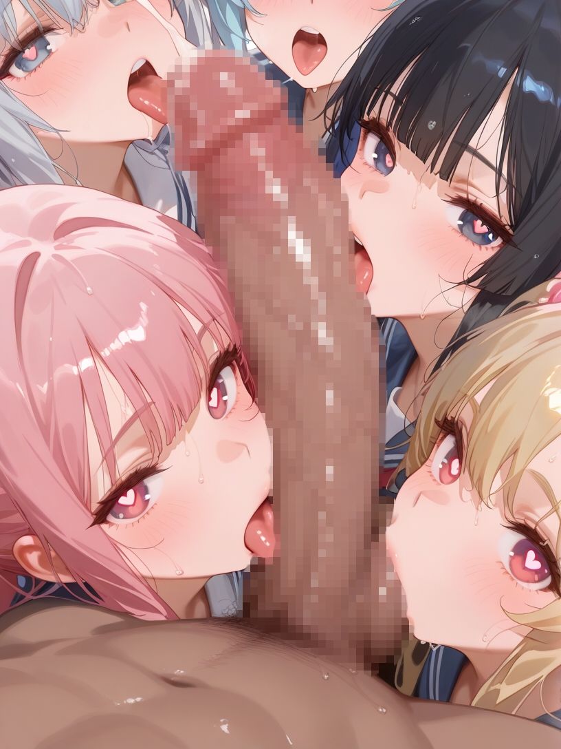 巨乳制服女子とハーレムエッチ9 画像5