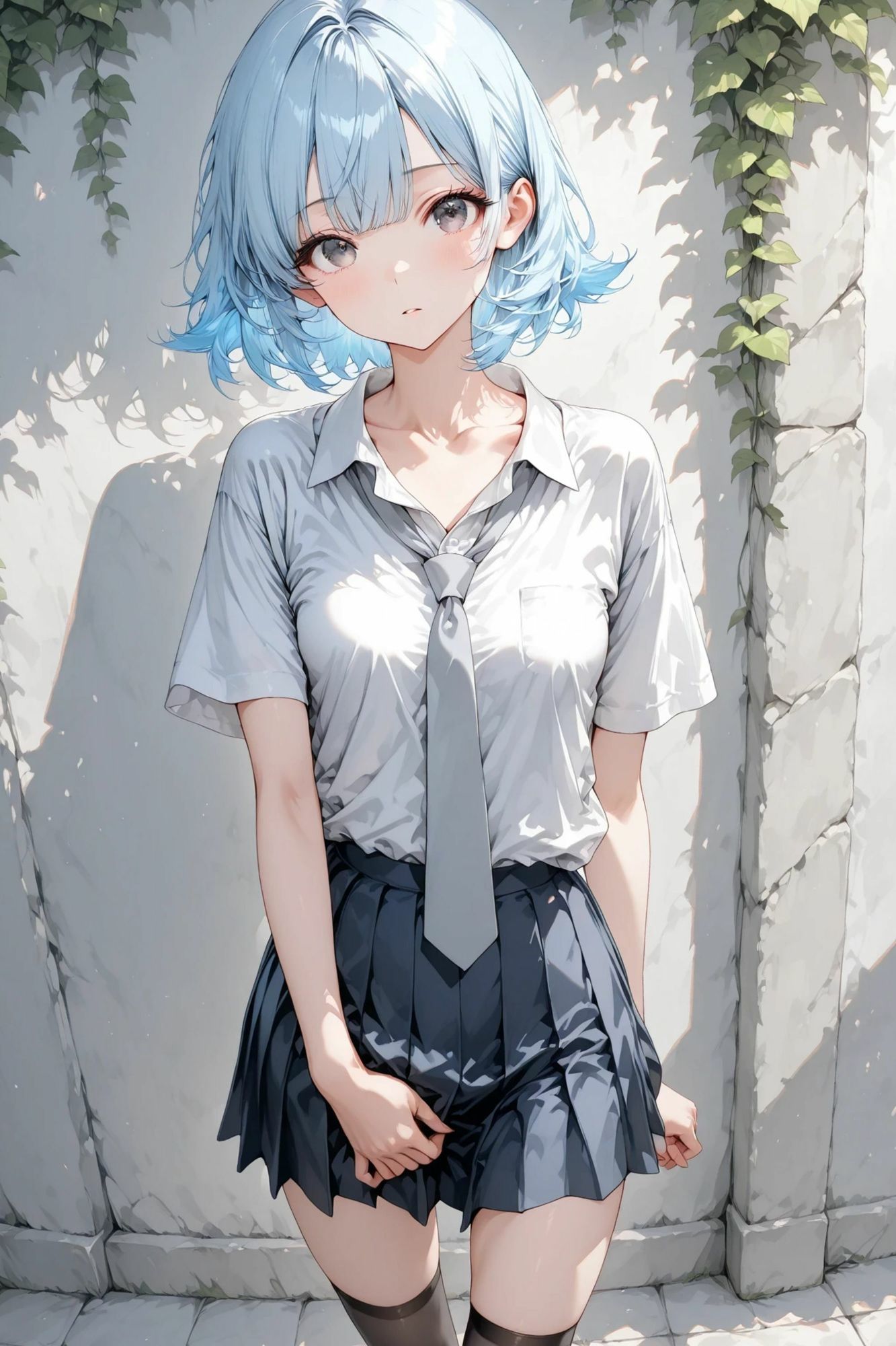 葵- 白い壁 - 【ヌード集】 画像1
