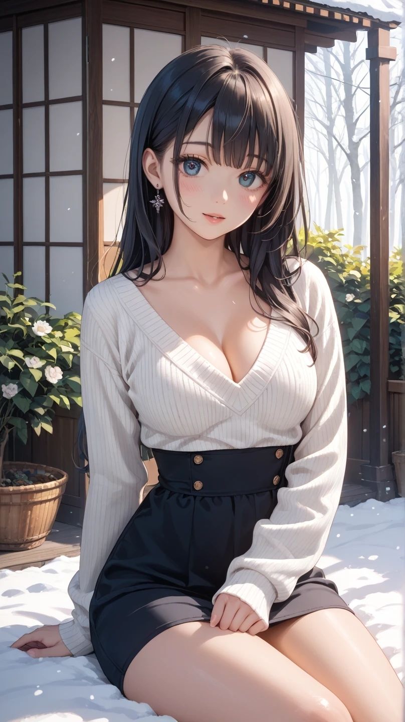 ニットワンピ彼女 画像6