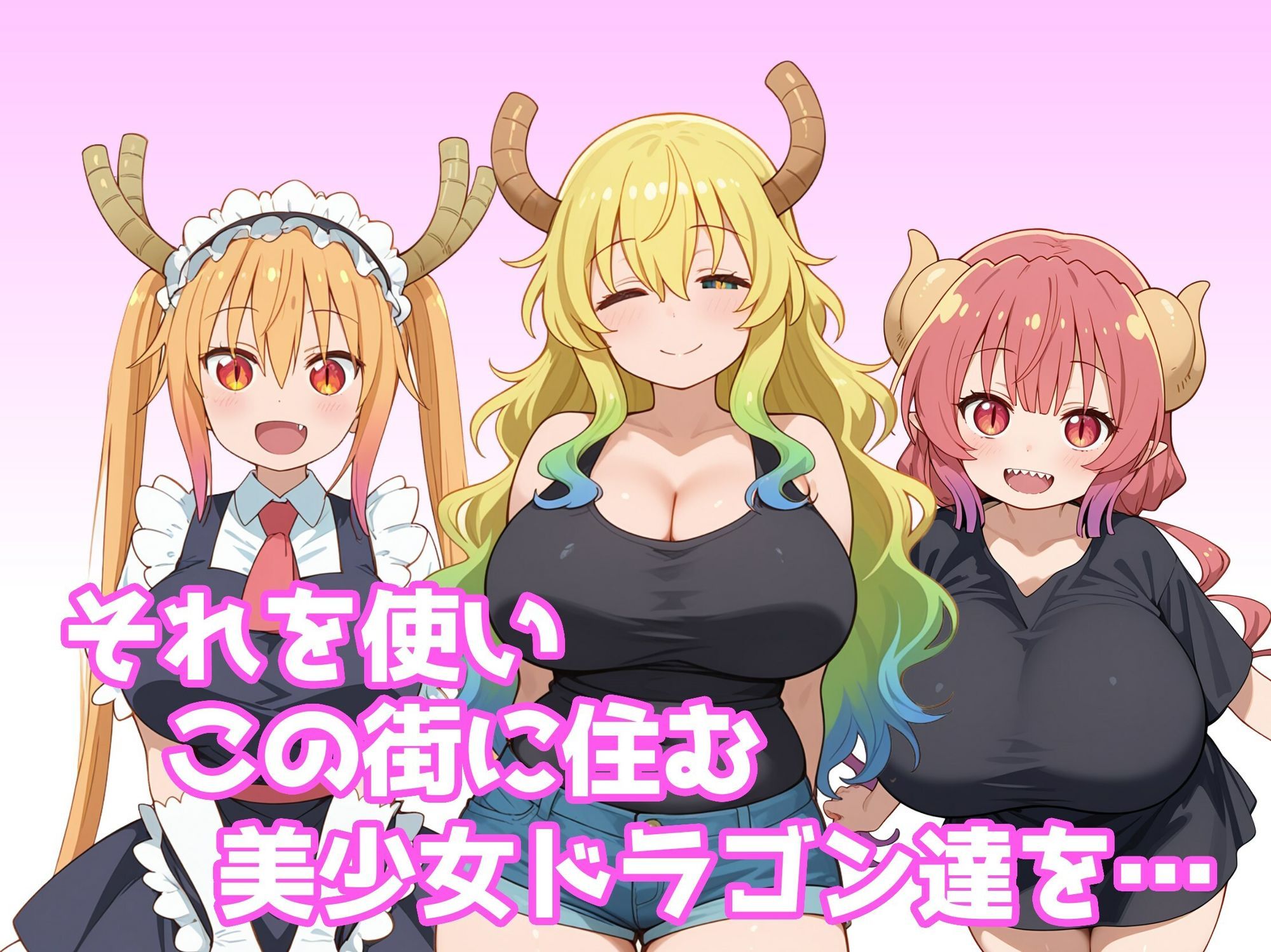 巨乳メイドラゴンたちを洗脳呪文で自分の性処理道具にしてヤリたい放題 サンプル3