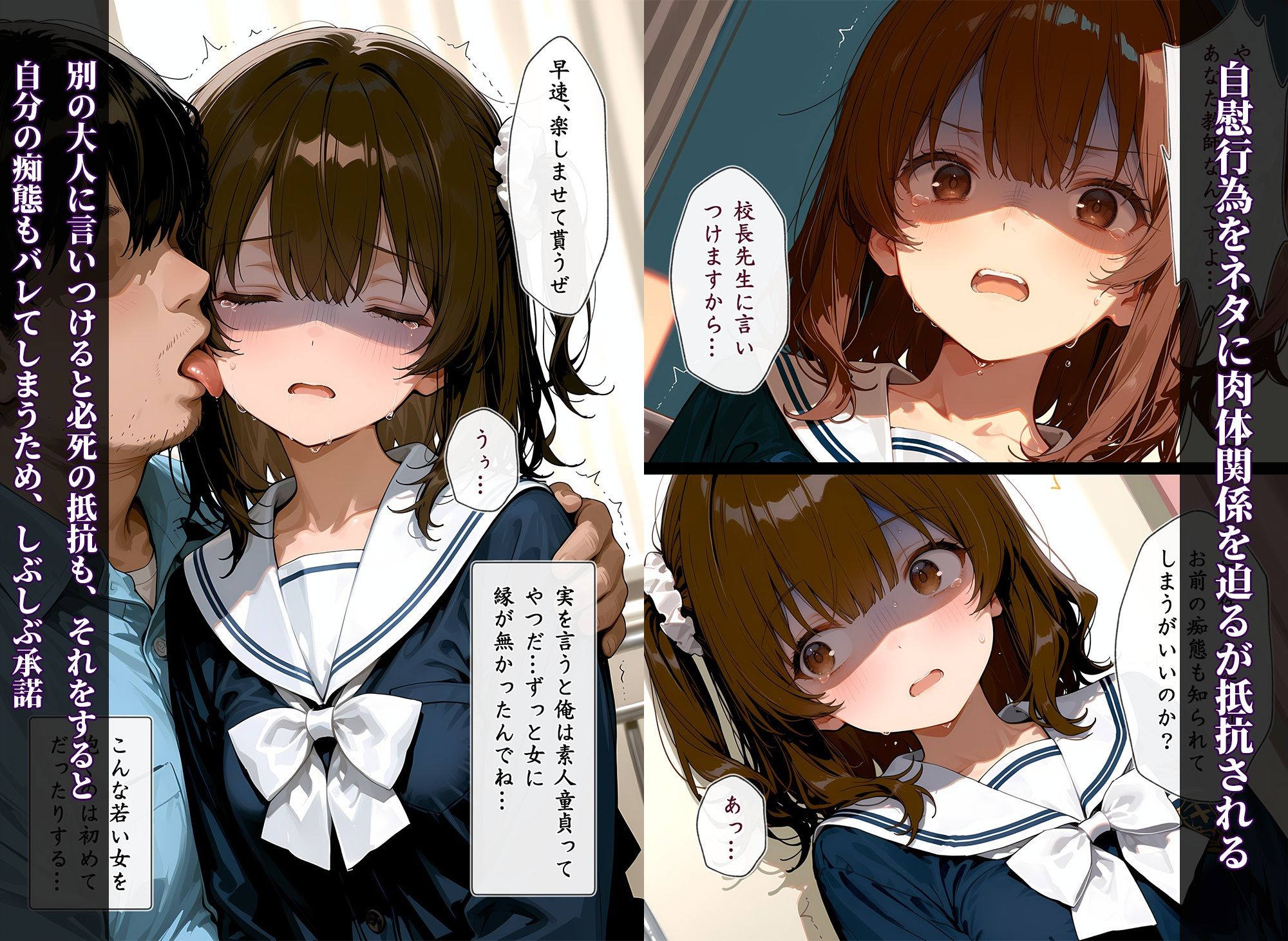 秘密の放課後誰も居ない教室で自慰行為に耽っていた少女と冴えない教師のお話2