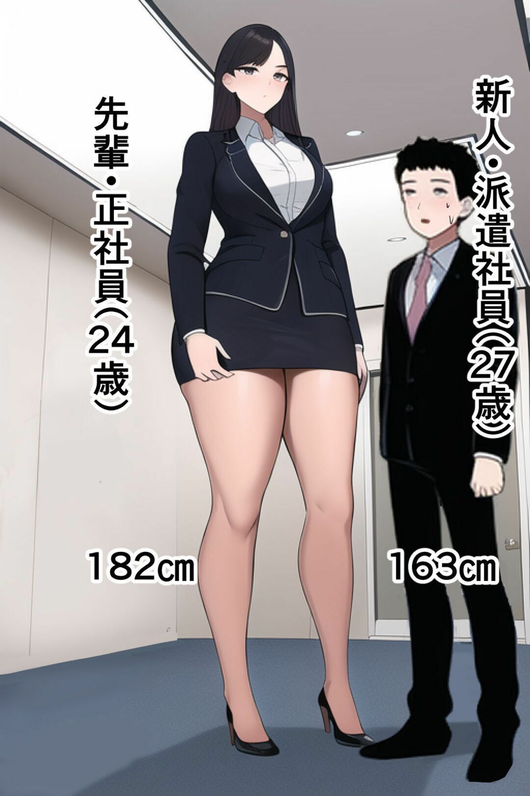 高身長女性×低身長男性 言葉責め集(スーツ女性編)
