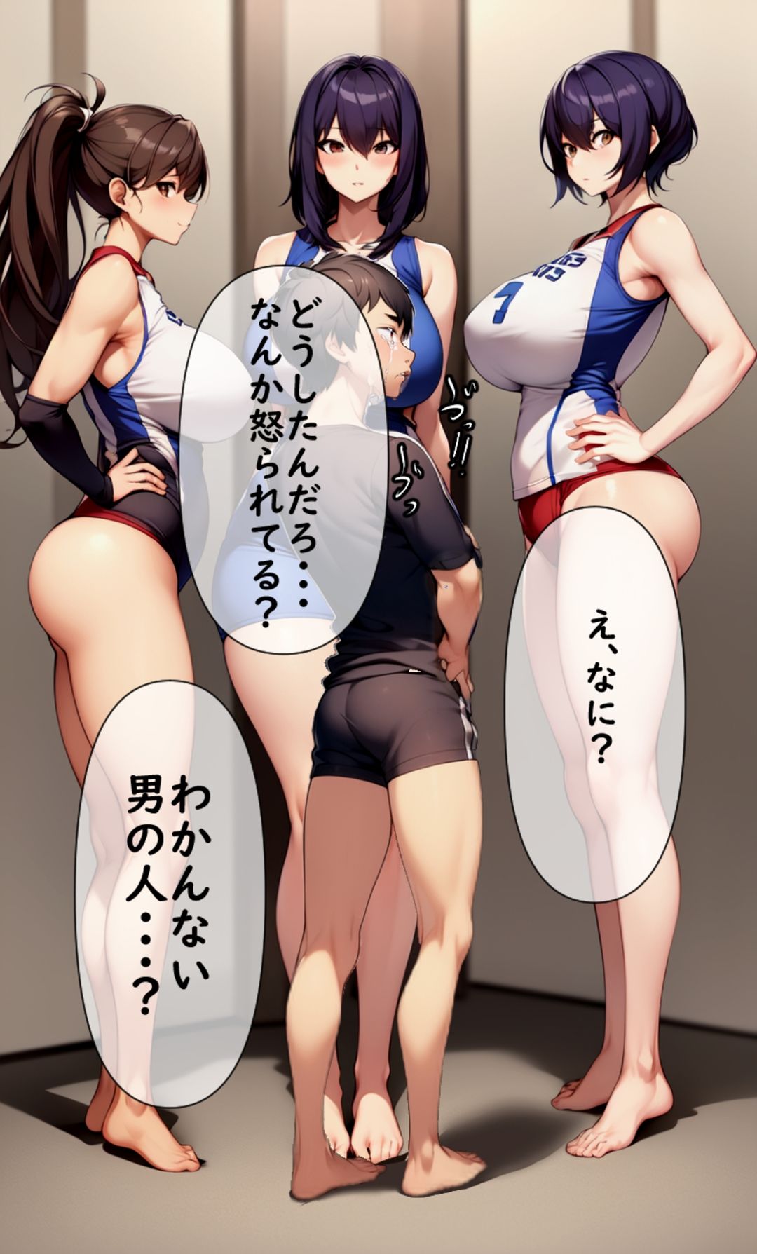 高身長女性×低身長男性 言葉責め集(バレー部その他編) 画像6