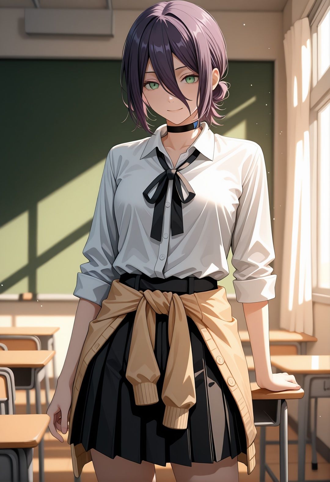 学校でレ〇が変態プレイに堕ちるチェン〇ーマンパロディ チョーカー少女の羞恥アヘ顔と白濁まみれ307枚 サンプル1