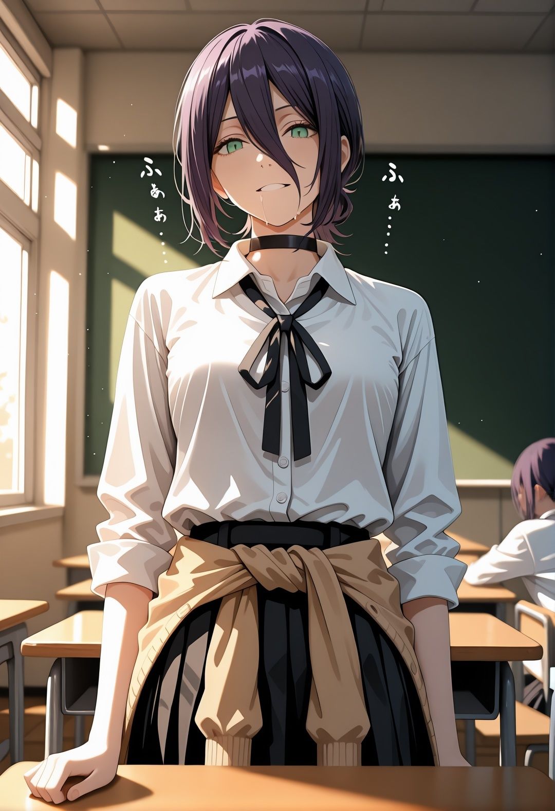 学校でレ〇が変態プレイに堕ちるチェン〇ーマンパロディ チョーカー少女の羞恥アヘ顔と白濁まみれ307枚 サンプル3