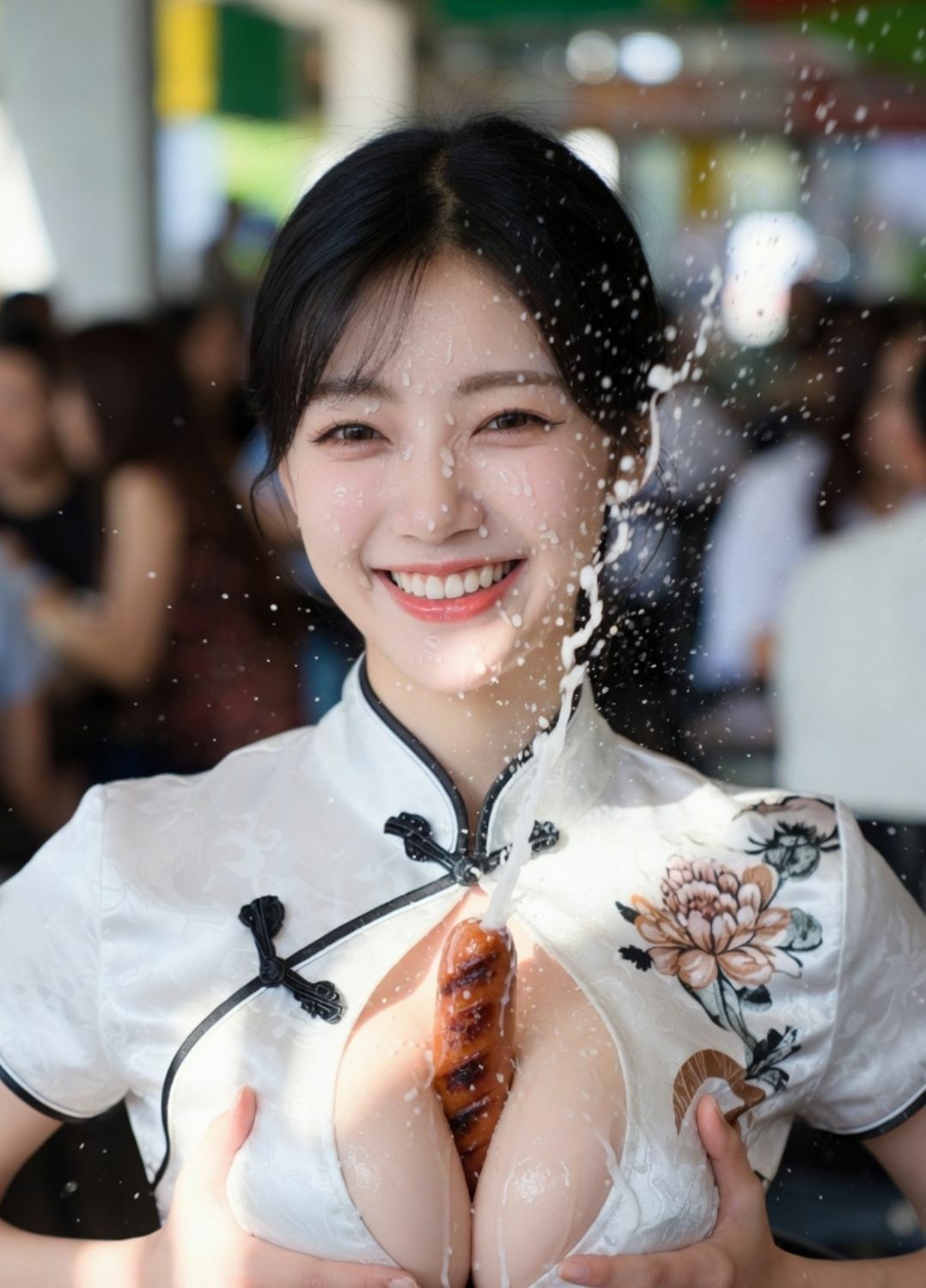 突然ですが、パイズリ挟射させてください。ついでにベロだしもお願いします。 画像7