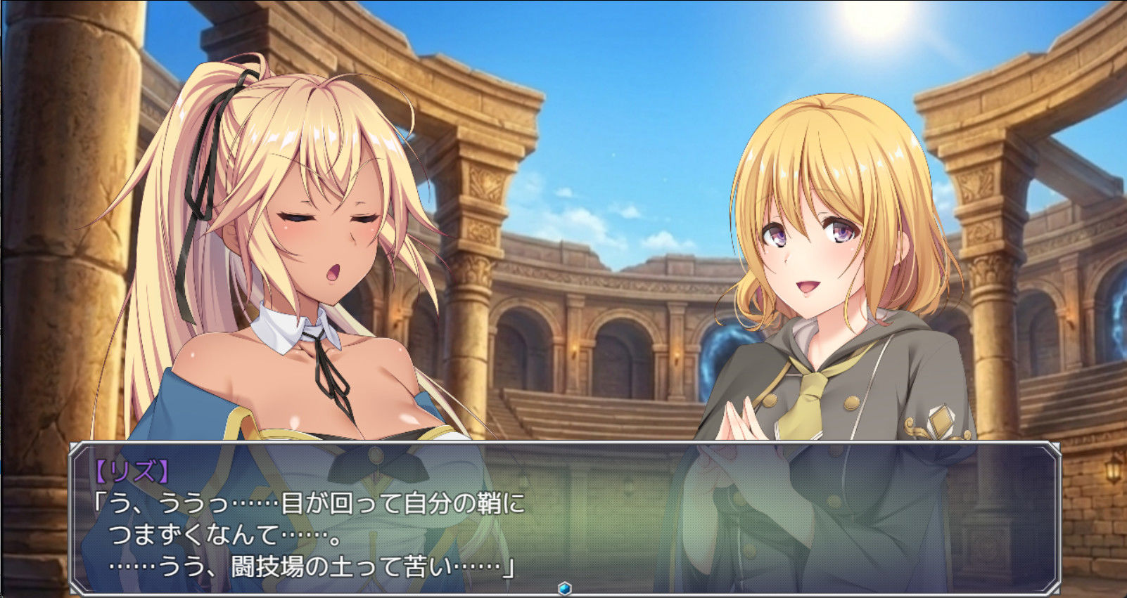 【立ち絵素材R18】金髪ポニテ褐色肌の少女剣士 フルセットPSDパック | 同人データベース