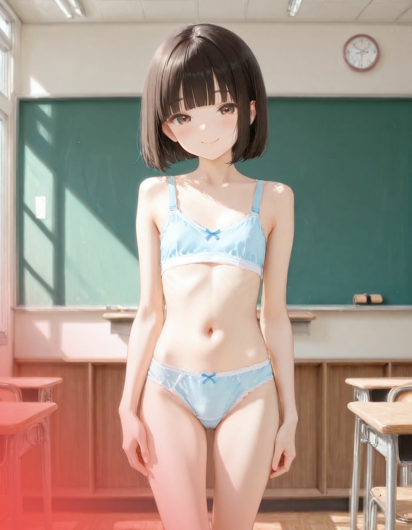 つるぺたちっぱい女子校生の放課後秘密の生活指導 サンプル画像 4