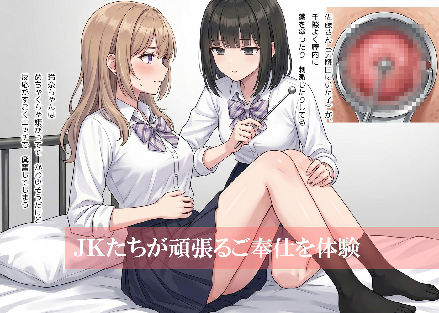 放課後奉仕活動中  放課後は自習室に集合！  Vol1  れいな・はなえ・かのん サンプル1