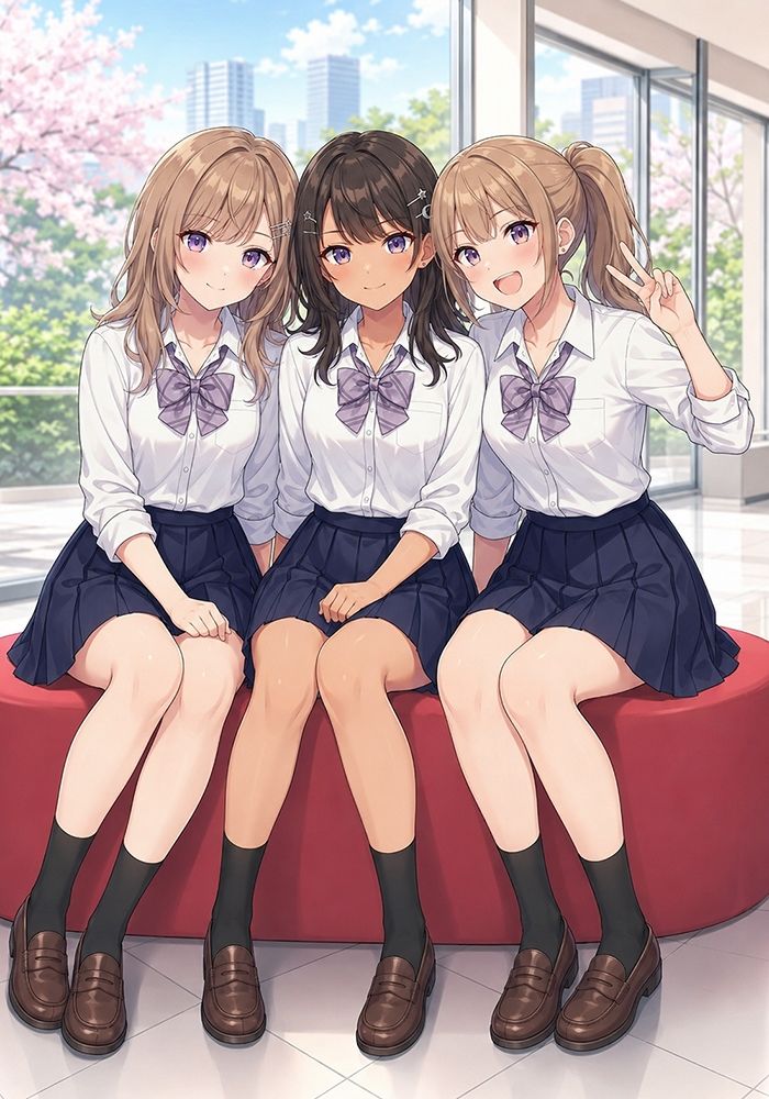 放課後奉仕活動中  放課後は自習室に集合！  Vol1  れいな・はなえ・かのん サンプル6