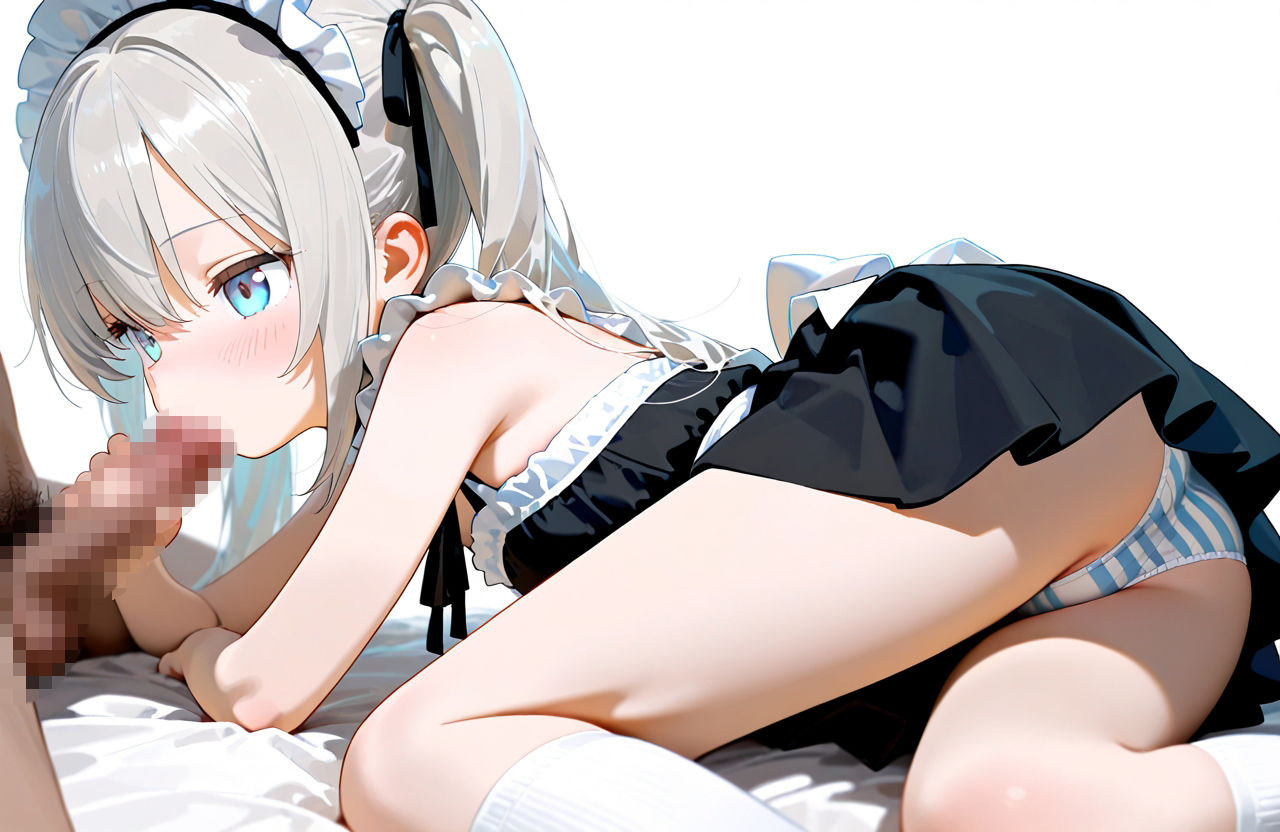 銀髪メイド娘とこっそり大人えっち_2