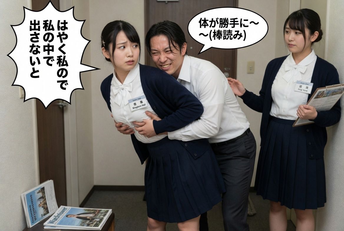 着衣巨乳の宗教勧誘〜悪霊に取りつかれたフリしたらおっぱい揉み放題だった件〜 画像1