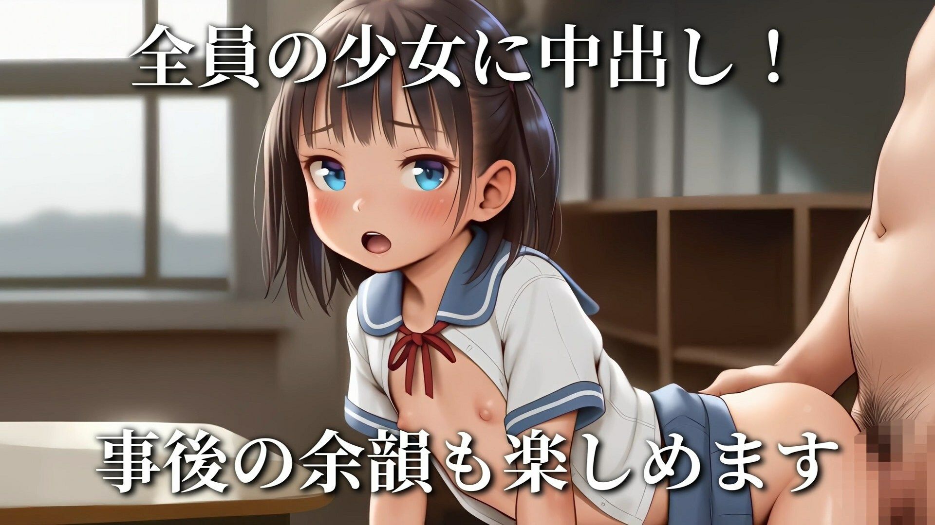 【4K動画】制服つるぺたJ〇100人と中出しセックス!
