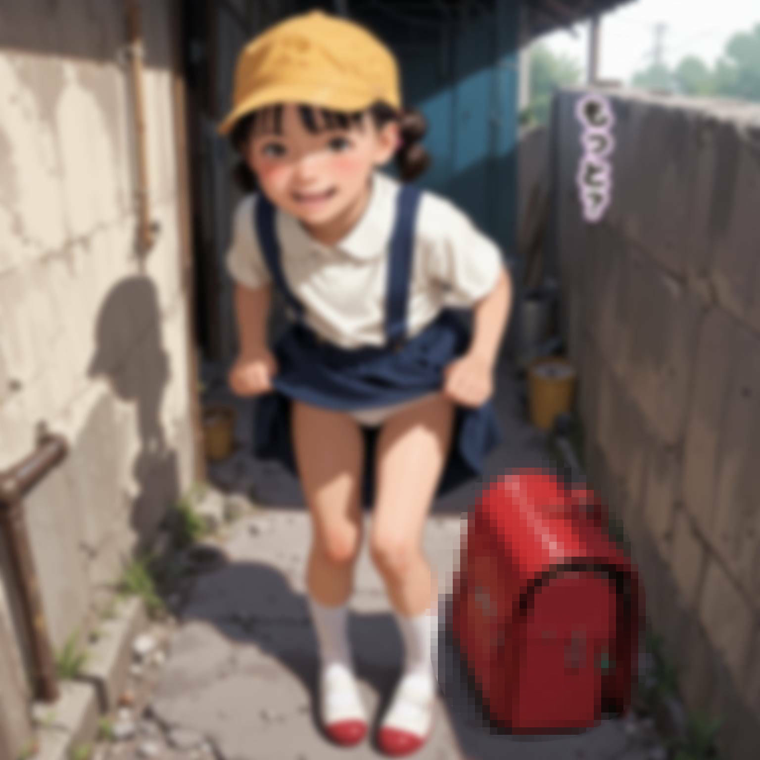 街角ロ〇生オカズハント  獲物 2:無邪気なお団子少女（セリフ付き）_2