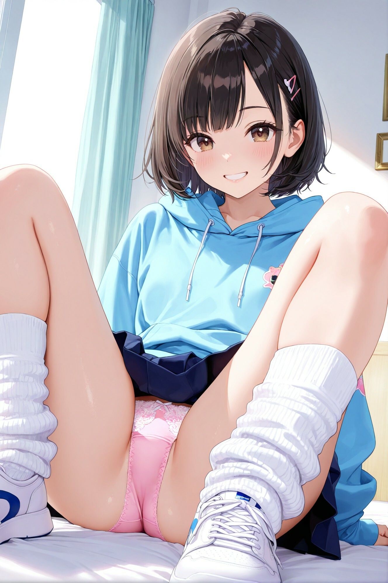 ルーズソックスJKのM字パンチラVol.6 画像1