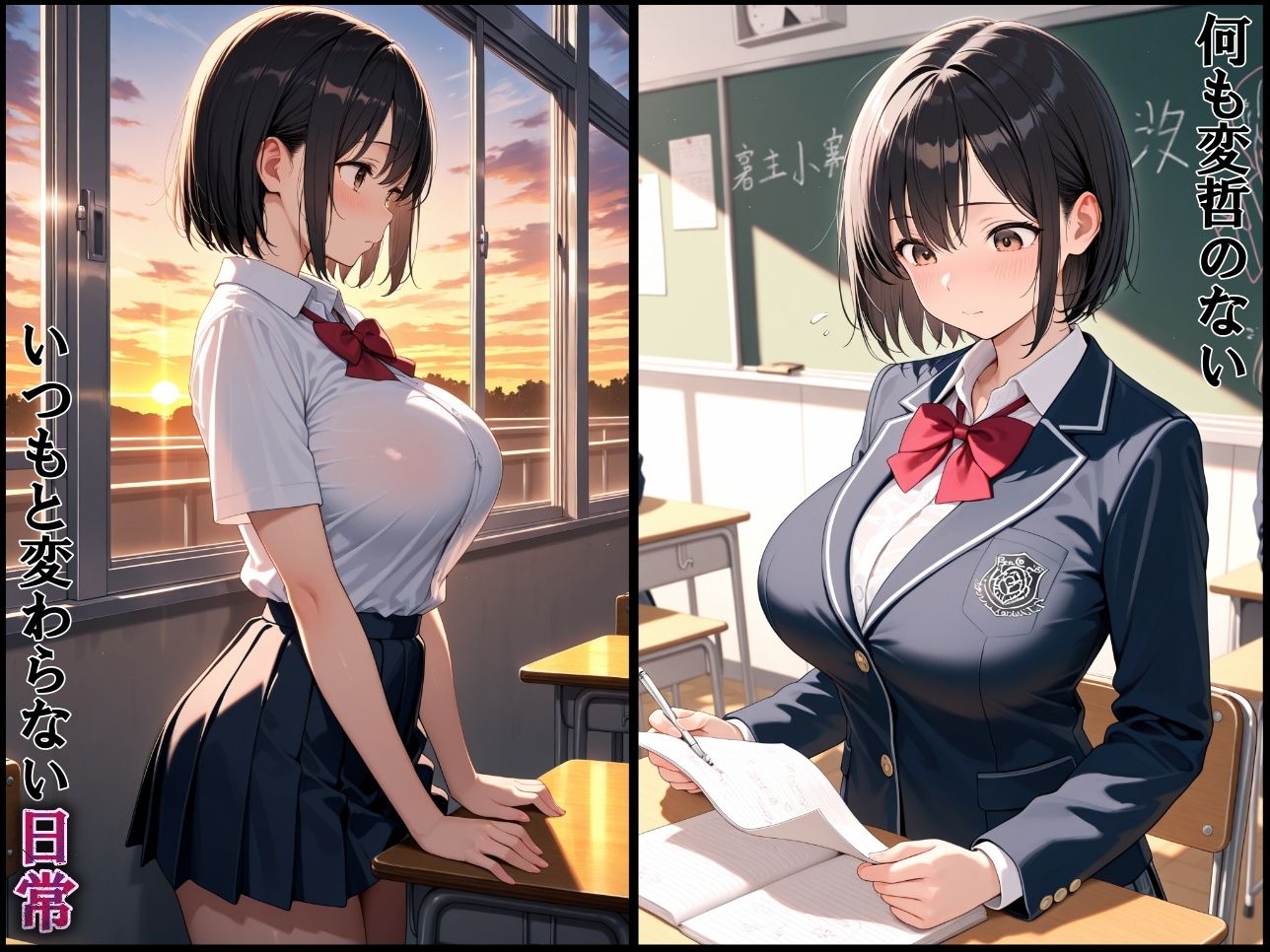 巨乳性指導〜調教されたまんこは男子達の肉便器〜 画像1