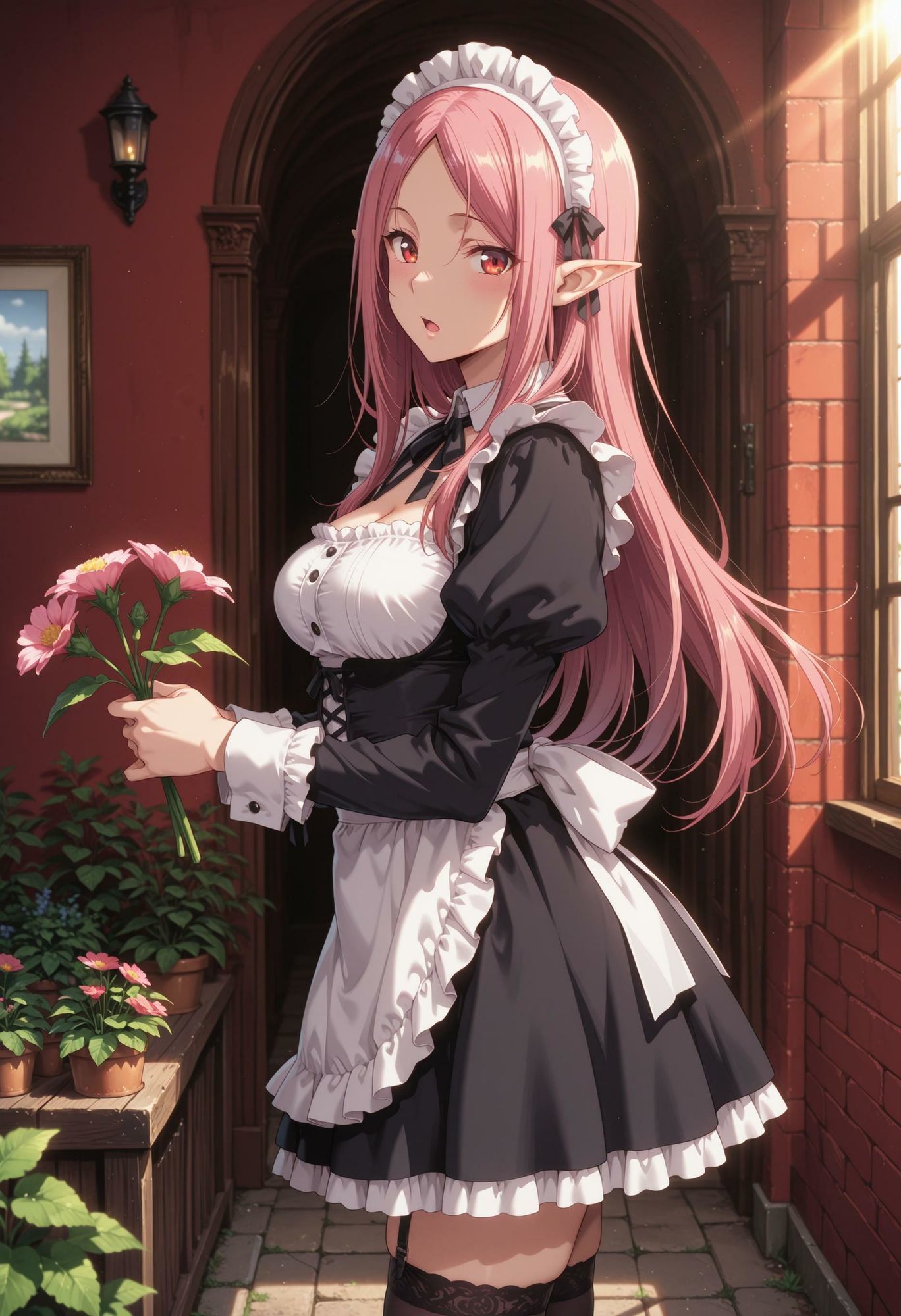 エルフのメイドさんの誘惑3 画像1