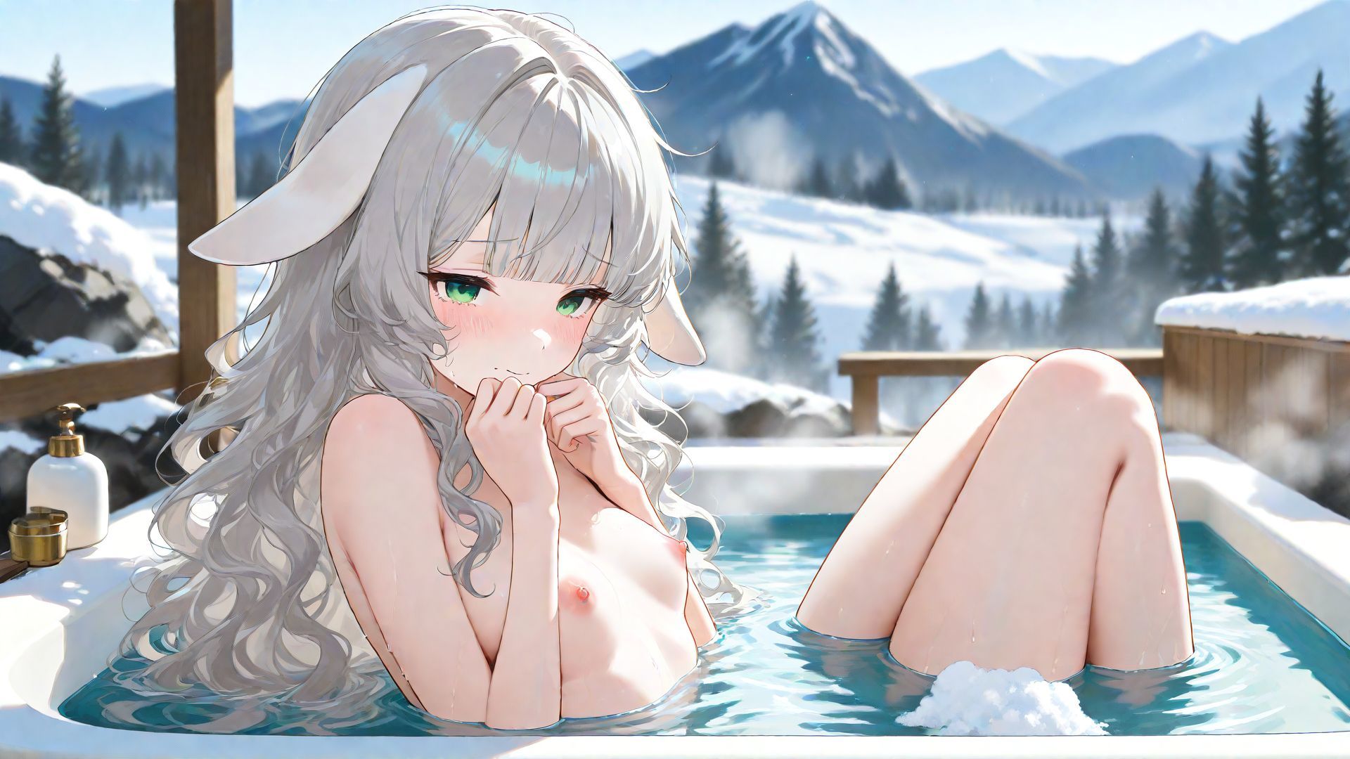ケモたちと一緒に銭湯 画像1