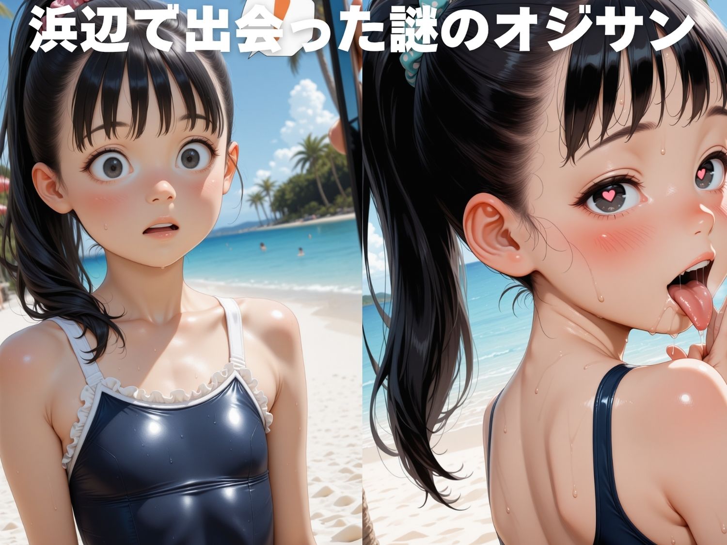 つるぺた中出しビーチ  〜灼熱ビーチで孕まされた夏〜 画像1