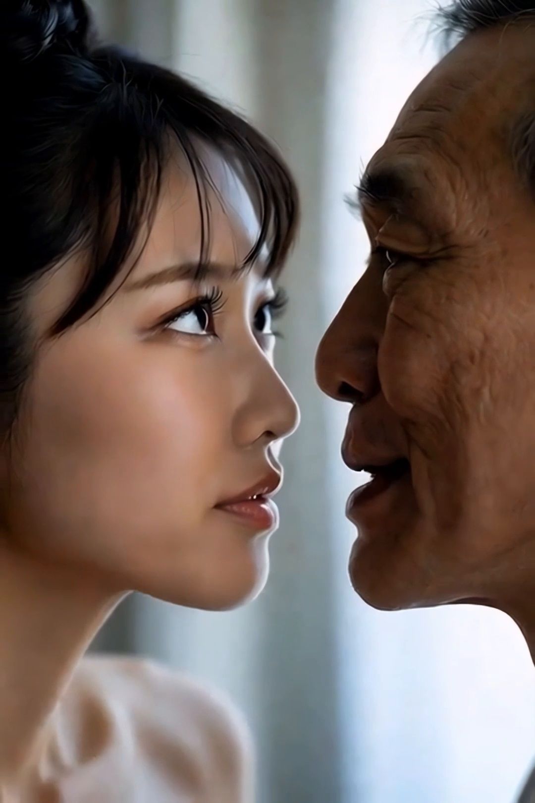 サンプル-美女とおじさんのディープキス キス好き大集合♪顔アップ編 - サンプル画像